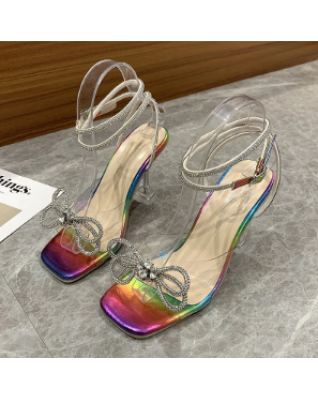 Star Style Luxury Rhinestones Women Sandals Elegant Stiletto High Heels Slingback Gladiator Sandals Summer Party Prom Shoes