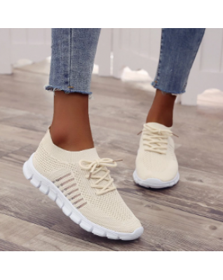 Slip On Flat Shoes Women Brown Lace-up Large Size Vulcanized For Gym Men Mesh Sneakers Breathable Spring Autumn Replicas Brands